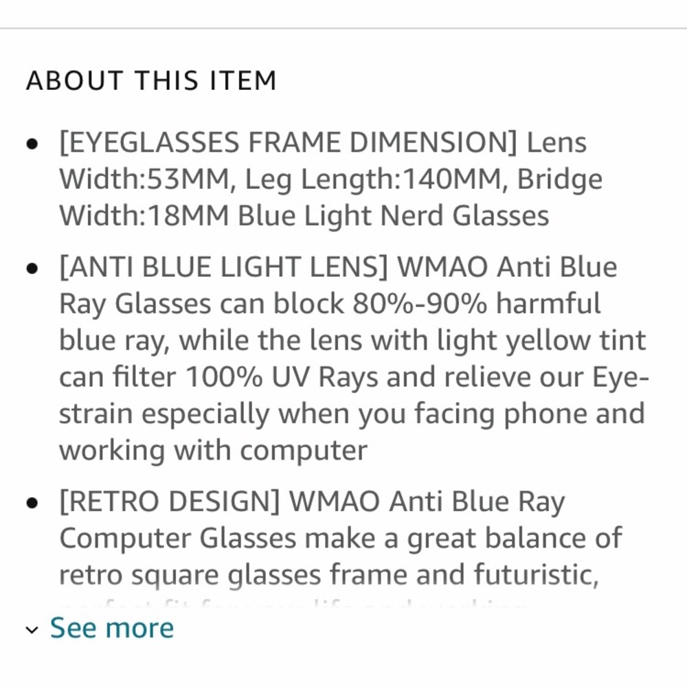 Blue light blocking glasses . - Picture 3 of 3